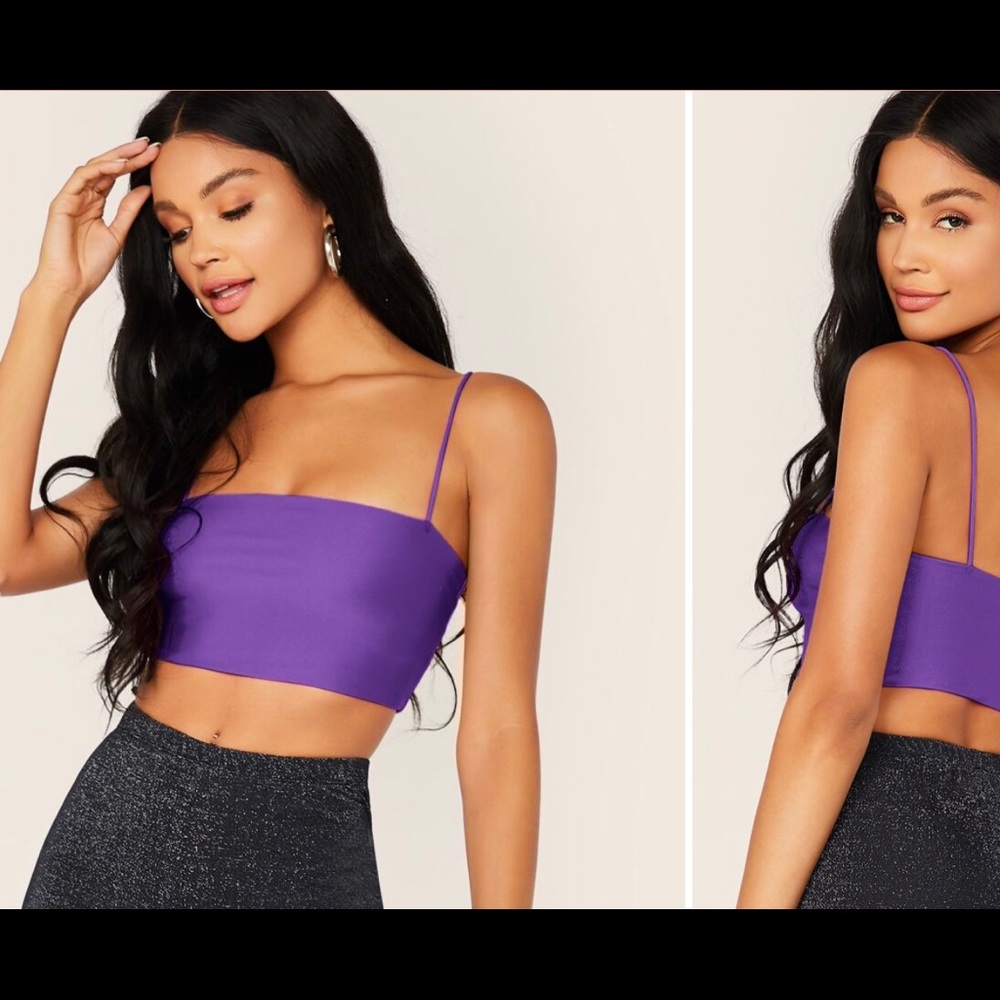 SHEIN Purple Crop Top